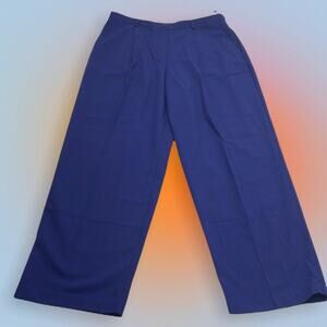 SAG HARBOR PETITES Women’s 16 Blue Pleated Pant